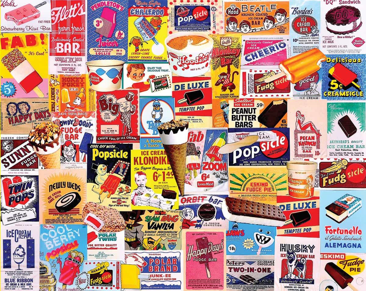 Ice Cream Bars (1343pz) - 1000 Piece Jigsaw Puzzle