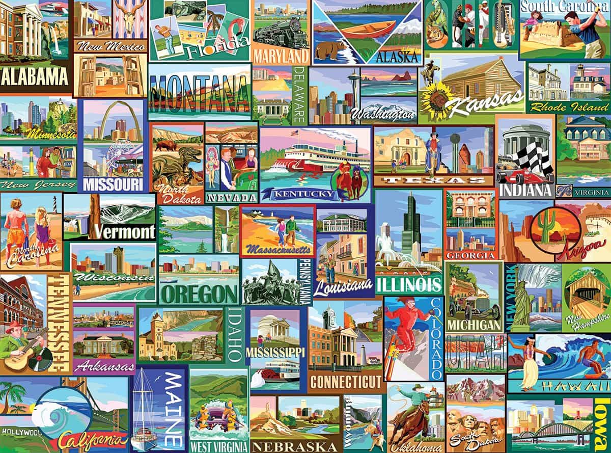 America (1434pz) - 1000 Piece Jigsaw Puzzle