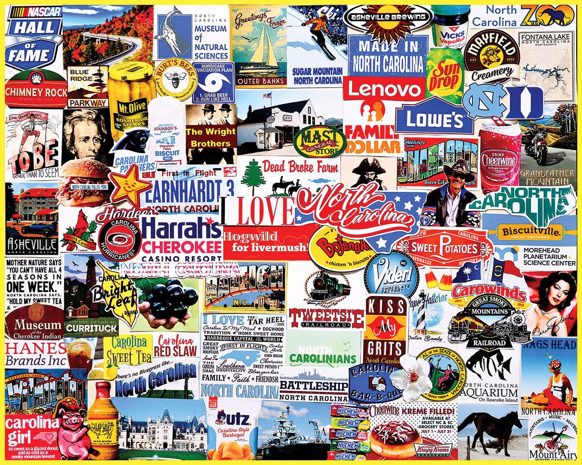 I Love North Carolina (1812pz) - 1000 Piece Jigsaw Puzzle