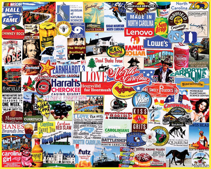I Love North Carolina (1812pz) - 1000 Piece Jigsaw Puzzle