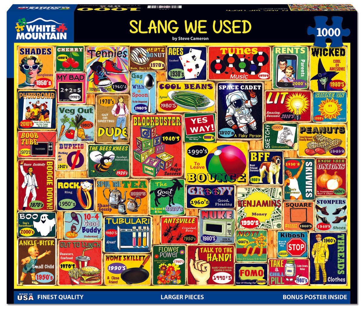 Slang We Used (1885pz) - 1000 Piece Jigsaw Puzzle