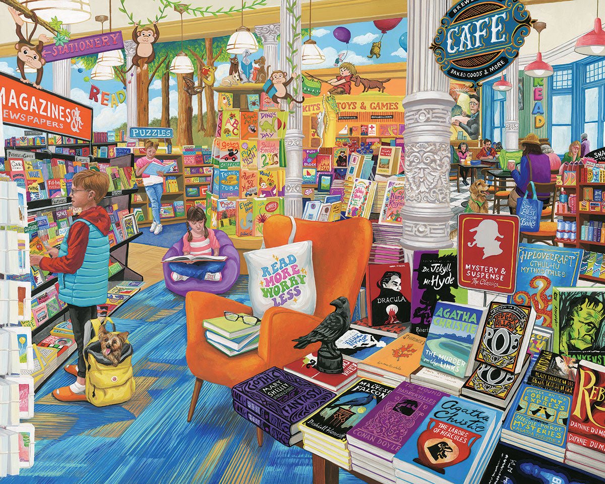 Cafe Bookstore (2128pz) - 1000 Piece Jigsaw Puzzle